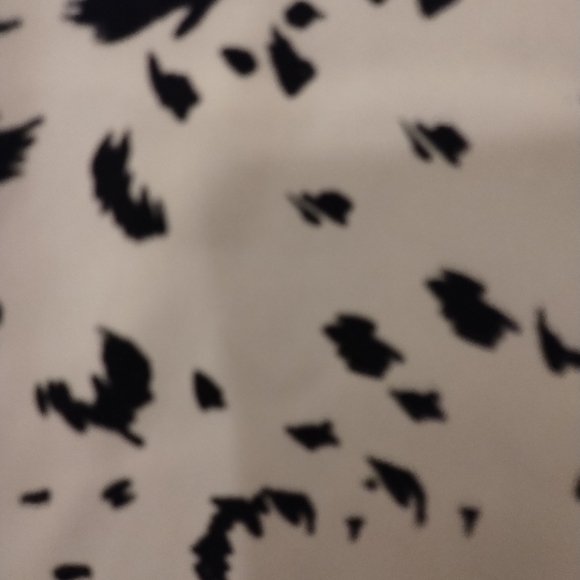 Dee Elly Wm Y2K 100% Polyester White W/ Black Specks Butterfly Sleeves Romper L - Picture 9 of 13